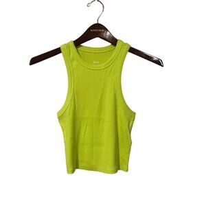 Anthropologie Maeve Neon Yellow Racerback Crop Tank, Size XS, KB403
